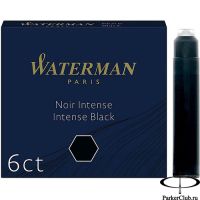 S0110940 Черные короткие картриджи Waterman (Ватерман) International Black 6шт